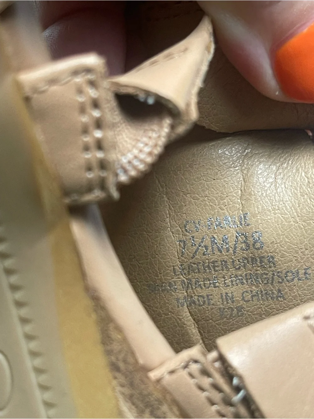 Crown Vintage Tan Strappy Platform Block Heel Sandals